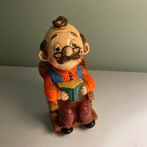 Vintage Tilso Ceramic Grandpa Piggy Bank